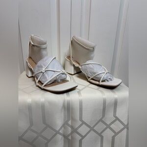 Soda White Strappy Heels